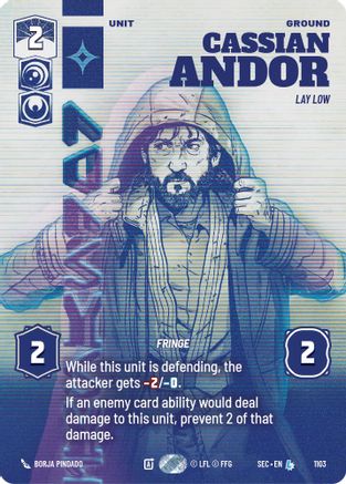 Cassian Andor - Lay Low (Prestige Foil) (1103) - Secrets of Power Foil
