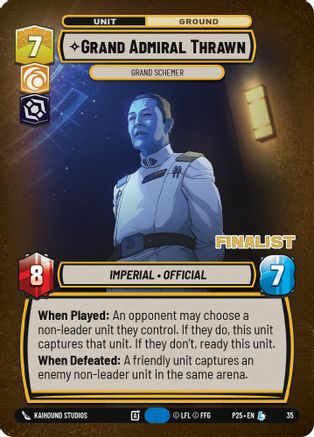 Grand Admiral Thrawn - Grand Schemer (Finalist) (35) - Organized Play Promos