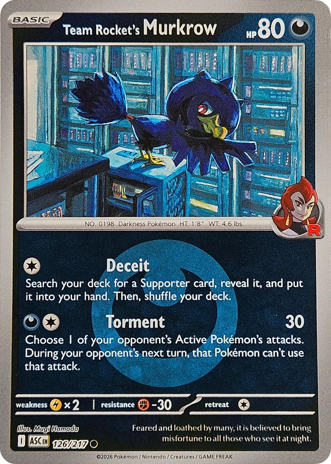 Team Rocket's Murkrow (Energy Symbol Pattern)
