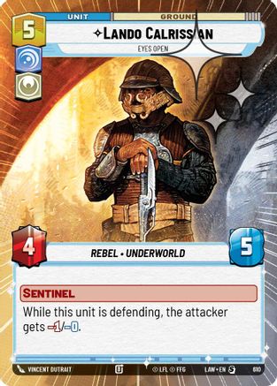 Lando Calrissian - Eyes Open (Hyperspace Foil) (610) - A Lawless Time Foil