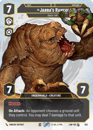 Jabba's Rancor - Snack Time! (Prestige) (822) - A Lawless Time