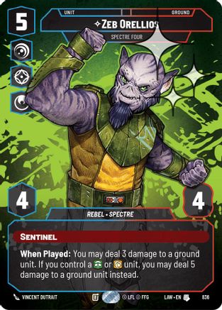 Zeb Orellios - Spectre Four (Prestige Foil) (836) - A Lawless Time Foil