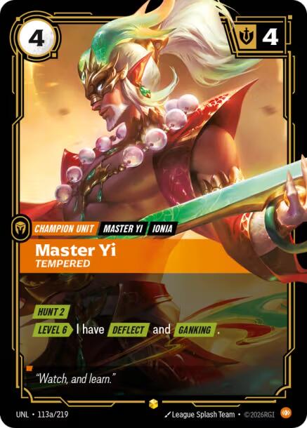 Master Yi, Tempered (Alternate Art)