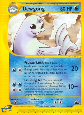 Dewgong (7) 7/144 - Skyridge Reverse Holofoil