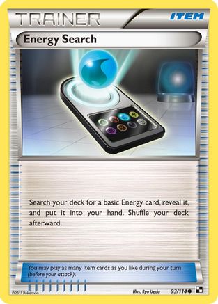 Energy Search 93/114 - Black and White Reverse Holofoil