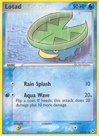Lotad - 063/107 63/107 - Deoxys Reverse Holofoil