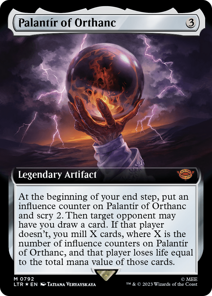 Palantir of Orthanc (Extended Art) (Surge Foil) (LTR-792) - The Lord of the Rings: Tales of Middle-earth: (Extended Art) Foil