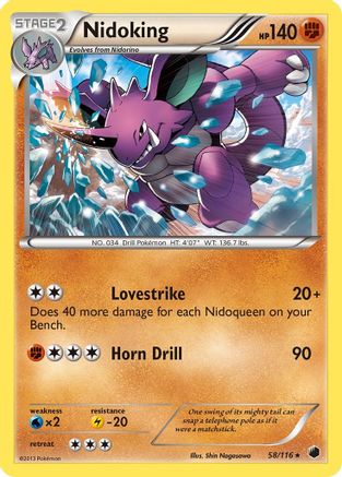 Nidoking 58/116 - Plasma Freeze Reverse Holofoil