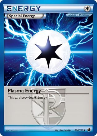 Plasma Energy (Team Plasma) 106/116 - Plasma Freeze Reverse Holofoil