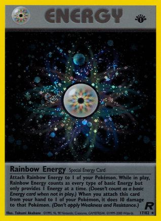 Rainbow Energy (17) 17/82 - Team Rocket Unlimited Holofoil