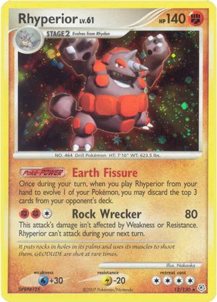 Rhyperior 12/130 - Diamond and Pearl Reverse Holofoil