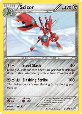 Scizor 94/149 - Boundaries Crossed Reverse Holofoil