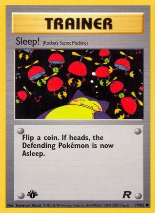 Sleep! (Rocket's Secret Machine) 79/82 - Team Rocket 1st Edition