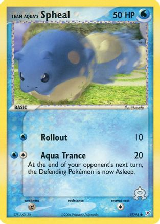 Team Aqua's Spheal - 57/95 57/95 - Team Magma vs Team Aqua Reverse Holofoil