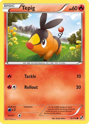 Tepig (15) 15/114 - Black and White
