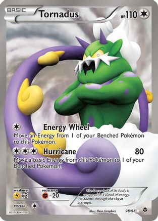 Tornadus (98 Full Art) 98/98 - Emerging Powers Holofoil