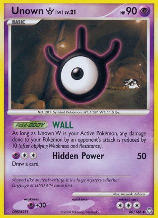 Unown (W) 80/146 - Legends Awakened Reverse Holofoil