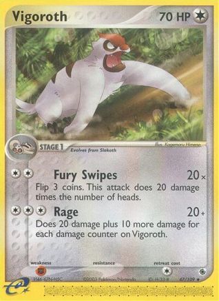 Vigoroth 47/109 - Ruby and Sapphire Reverse Holofoil