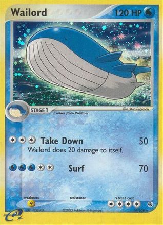 Wailord 14/109 - Ruby and Sapphire Reverse Holofoil