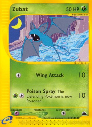 Zubat (118) 118/144 - Skyridge Reverse Holofoil