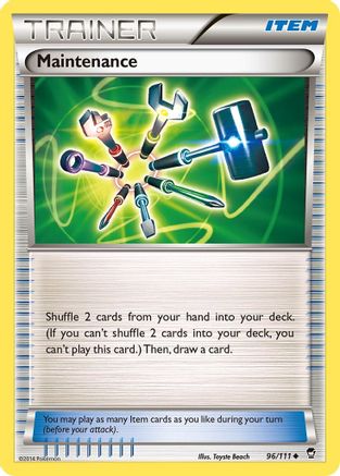 Maintenance 96/111 - XY Furious Fists Reverse Holofoil