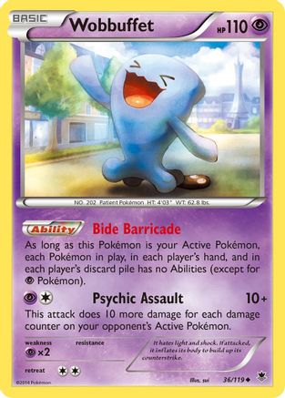 Wobbuffet 36/119 - XY Phantom Forces Reverse Holofoil