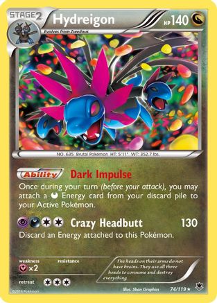 Hydreigon 74/119 - XY Phantom Forces Reverse Holofoil
