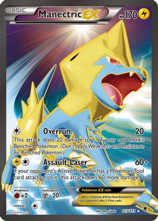 Manectric EX (113 Full Art) 113/119 - XY Phantom Forces Holofoil
