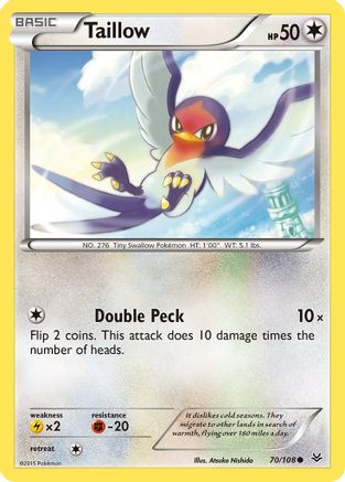 Taillow 70/108 - XY Roaring Skies Reverse Holofoil