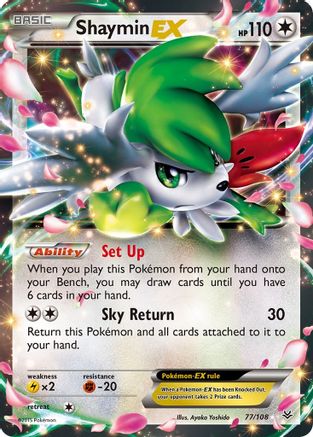 Shaymin EX 77/108 - XY Roaring Skies Holofoil