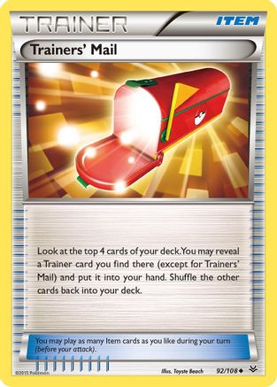 Trainers' Mail 92/108 - XY Roaring Skies
