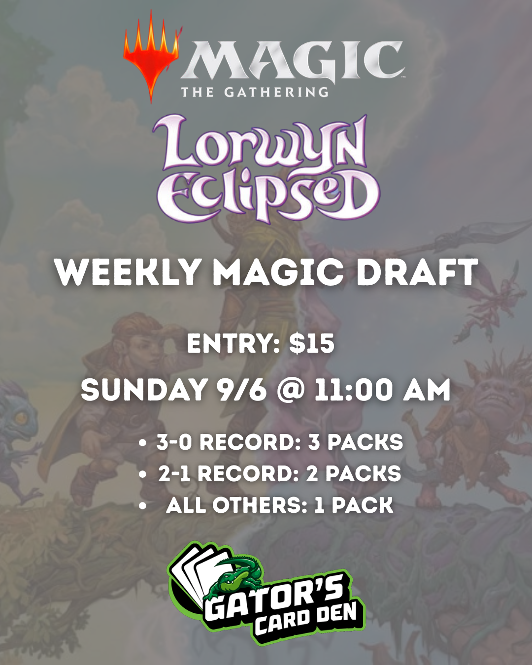 Magic The Gathering Weekly Draft (Lorwyn Eclipsed) - 9/6/2026 @ 11:00 AM