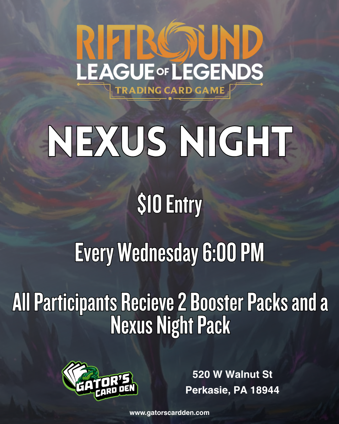 Riftbound Nexus Night - 10/28/2026 @ 6:00 PM