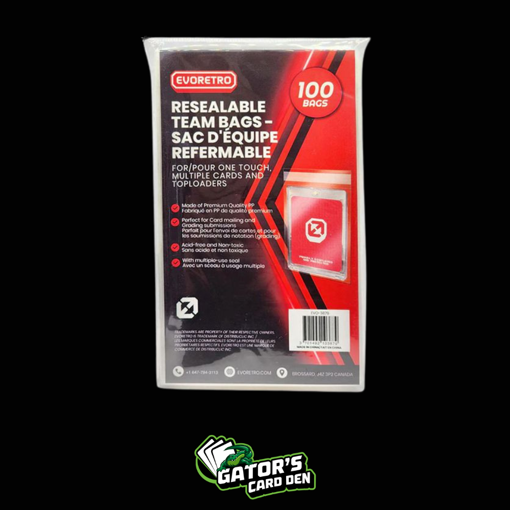 Evoretro Team Bags Resealable Sleeves (100ct)
