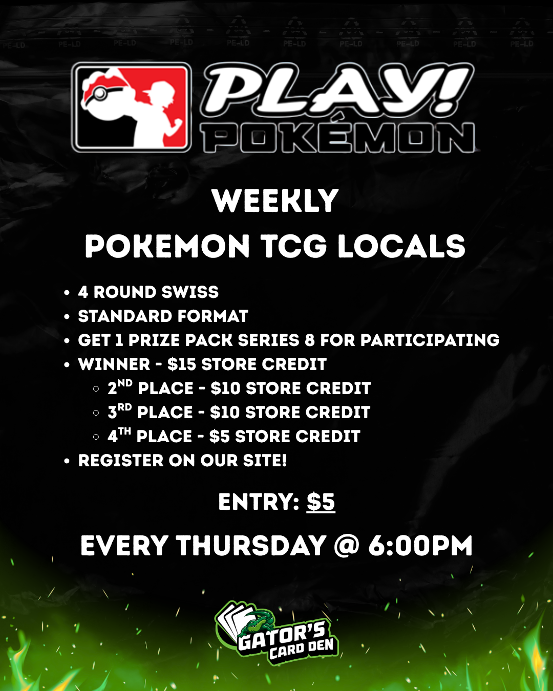 Pokemon TCG Locals Pre-registration - 6/4/2026 @ 6:00PM