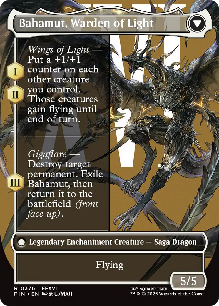 Dion, Bahamut's Dominant (Borderless) (FIN-376) - FINAL FANTASY: (enchantment) (Borderless) Foil