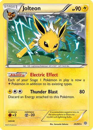 Jolteon 26/98 - XY  Ancient Origins Reverse Holofoil