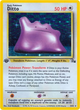Ditto (3) 3/62 - Fossil Unlimited Holofoil