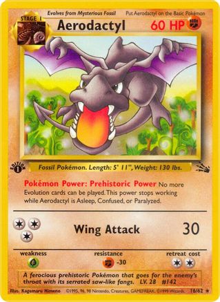 Aerodactyl (16) 16/62 - Fossil Unlimited