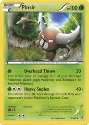 Pinsir 3/162 - XY  BREAKthrough Reverse Holofoil