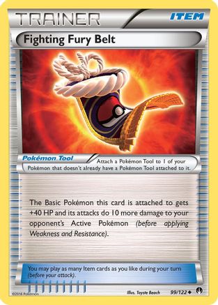 Fighting Fury Belt 99/122 - XY  BREAKpoint Reverse Holofoil