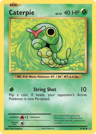 Caterpie 3/108 - XY  Evolutions Reverse Holofoil