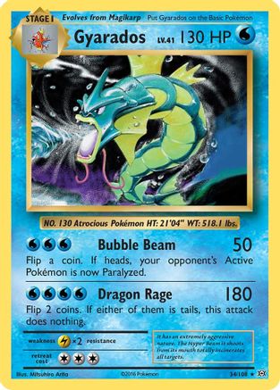 Gyarados 34/108 - XY  Evolutions Holofoil