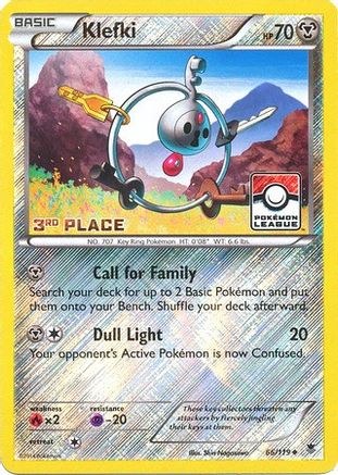 Klefki - 66/119 (Pokemon League) [3rd Place] 66 - League & Championship Cards Reverse Holofoil