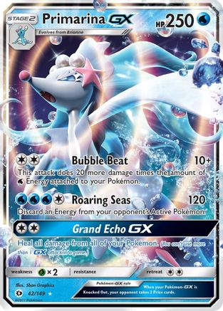 Primarina GX 42/149 - SM Base Set Holofoil