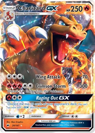 Charizard GX 20/147 - SM  Burning Shadows Holofoil