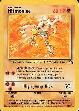 Hitmonlee (22) 22/62 - Fossil Unlimited