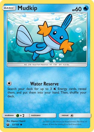 Mudkip (32) 32/168 - SM  Celestial Storm Reverse Holofoil