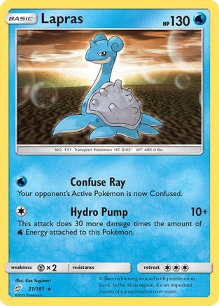 Lapras 31/181 - SM  Team Up Reverse Holofoil