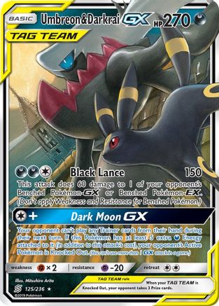 Umbreon & Darkrai GX 125/236 - SM  Unified Minds Holofoil